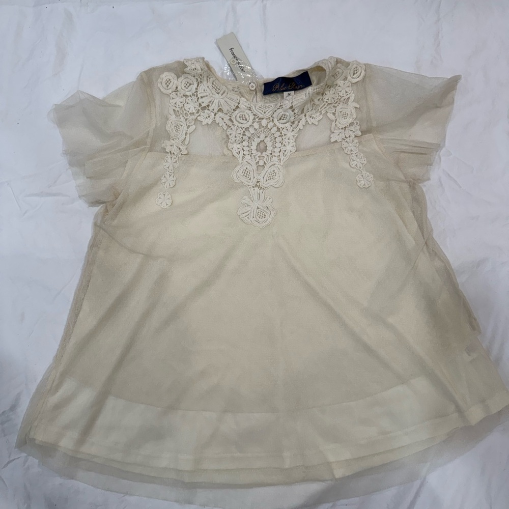 Francesca’s Cream Lace Top